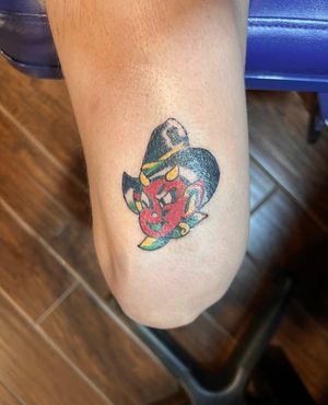Traditional HotStuff I did on Myself! First tattoo I did on me personally 