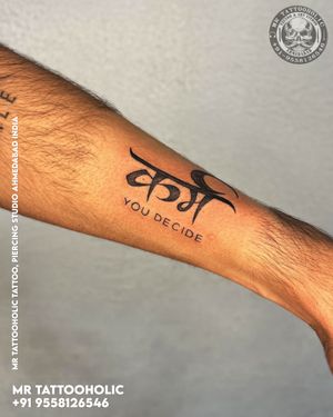 Any Tattoo-Removal-Body Piercing inquiry 🧿 📱Call:- 9558126546 🟢Whatsapp:- 9558126546 ________________ #karmatattoo #karmatattoos #karmatattoodesign #karma #calligraphy #fonts #hindi #devnagricalligraphy #tattoo #tattoos #tattoodesign #tattooart #tattooist #tattoocouple #tattoocourse #tattootraining #tattooinspiration #tattooinstagram #tattooinsta #tattooing #tattooinahmedabad #tattooartist #tattooartistinahmedabad #tattoostudioinahmedabad #goatattoo #barodatattoo #rajkottattoo #surattattoo #cooltattoo #tattooforboy