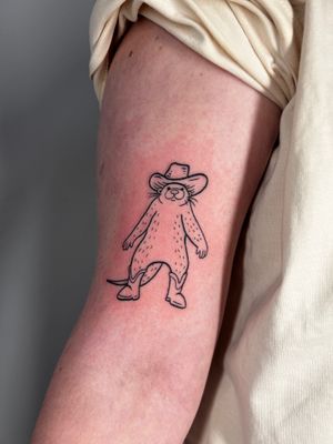 Ignite your imagination with this whimsical illustrative tattoo by Jonathan Glick. Unleash the wild west with a twist!