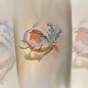 #robin #bird #watercolour #realism #realistic 