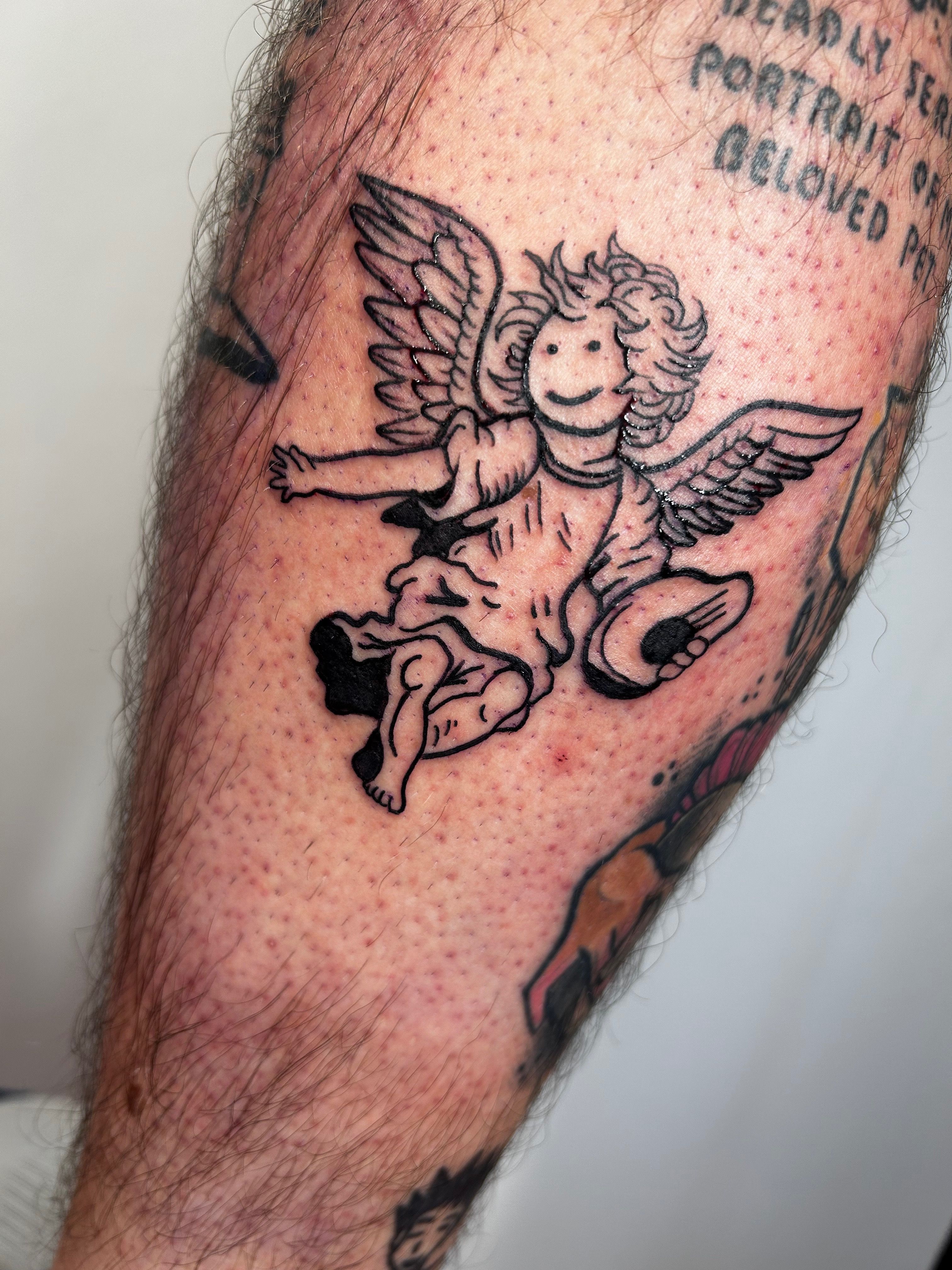 Baby angel with cloud• Tattoo 🖊️ • • • • • • • #tattoo #tattooartis... |  TikTok