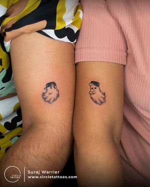 Cute Matching Tattoo made by Suraj Warrier at Circle Tattoo India