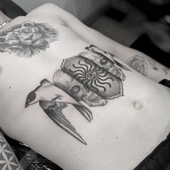 Swallow with Skulls