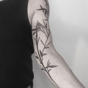 Experience the artistry of Oliver Whiting in this illustrative tattoo design combining blackwork and dotwork techniques.
