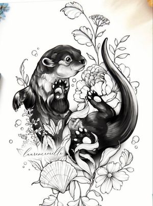 ISO- artist to do this on my left hip/lower stomach. I want black in white with possible faded of colors in the flowers. I don’t want an exact copy but something in a similar style/layout. 