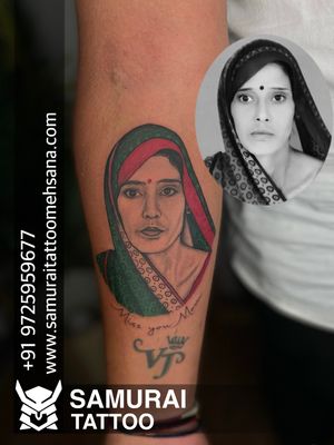 Portrait tattoo |Face tattoo |Mom dad face tattoo |Mom dad tattoo design 