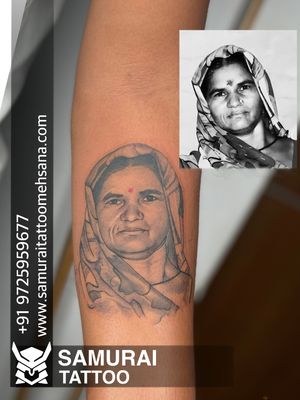 Portrait tattoo |Face tattoo |Mom dad face tattoo |Mom dad tattoo design 
