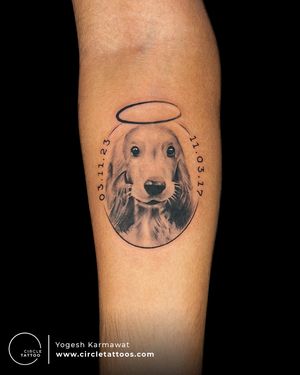 Custom Dog Tattoo made by Yogesh Karmawat at Circle Tattoo India