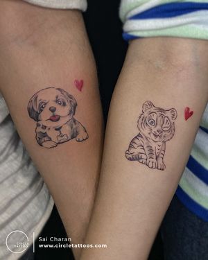 Minimal Pet Lover Tattoo made by Sai Charan at Circle Tattoo Vizag