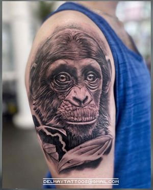 Monkey tattoo portrait