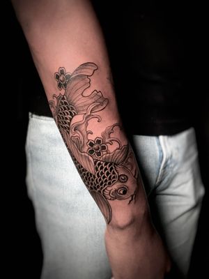 Tattoo uploaded by Ana Maturana • Koi Fish with lotus flower III 🎏 ...