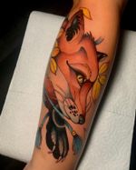 Fox portrait tattoo
