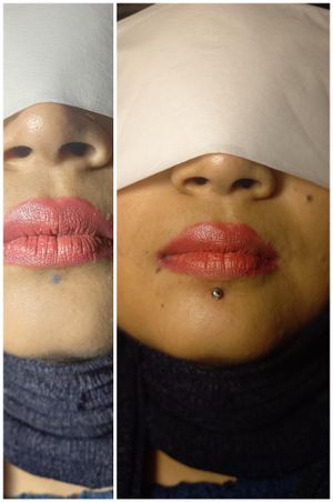 Lower lip piercing 
#piercing 
#TanzeelSarwar 
#vampires_polour 