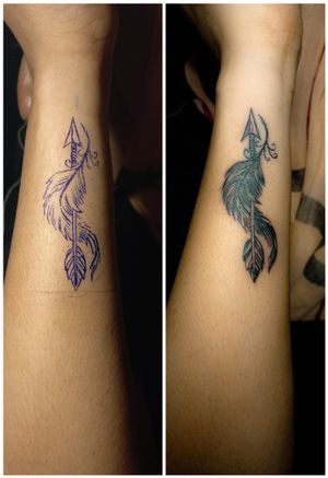 Arrow feature tattoo #arrow #feature #tanzeelsarwar #vampires_polour 