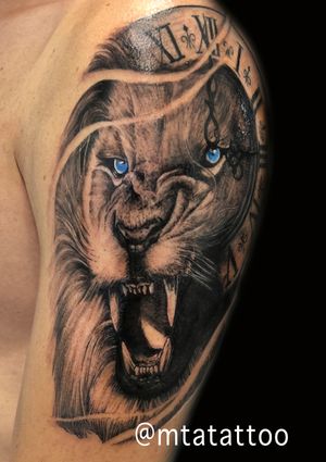 Lion Tattoo - MTA TATTOO STUDIO   #liontattoo #lion #realistictattoo #mtatattoo