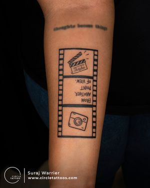 Flim Strip Tattoo made by Suraj Warrier at Circle Tattoo India ( Andheri )