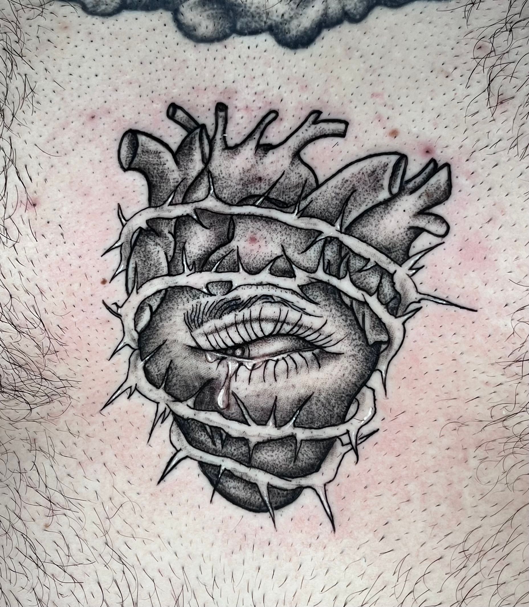 Heart with Crown of Thorns • Tattoodo
