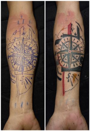 Compass tattoo 
#foarmtattoo
#TanzeelSarwar 
#Vampires_polour 