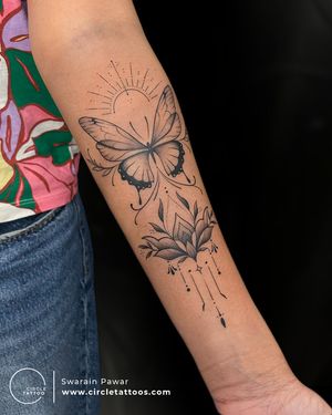 Butterfly Tattoo made by Swarain Pawar at Circle Tattoo Dadar