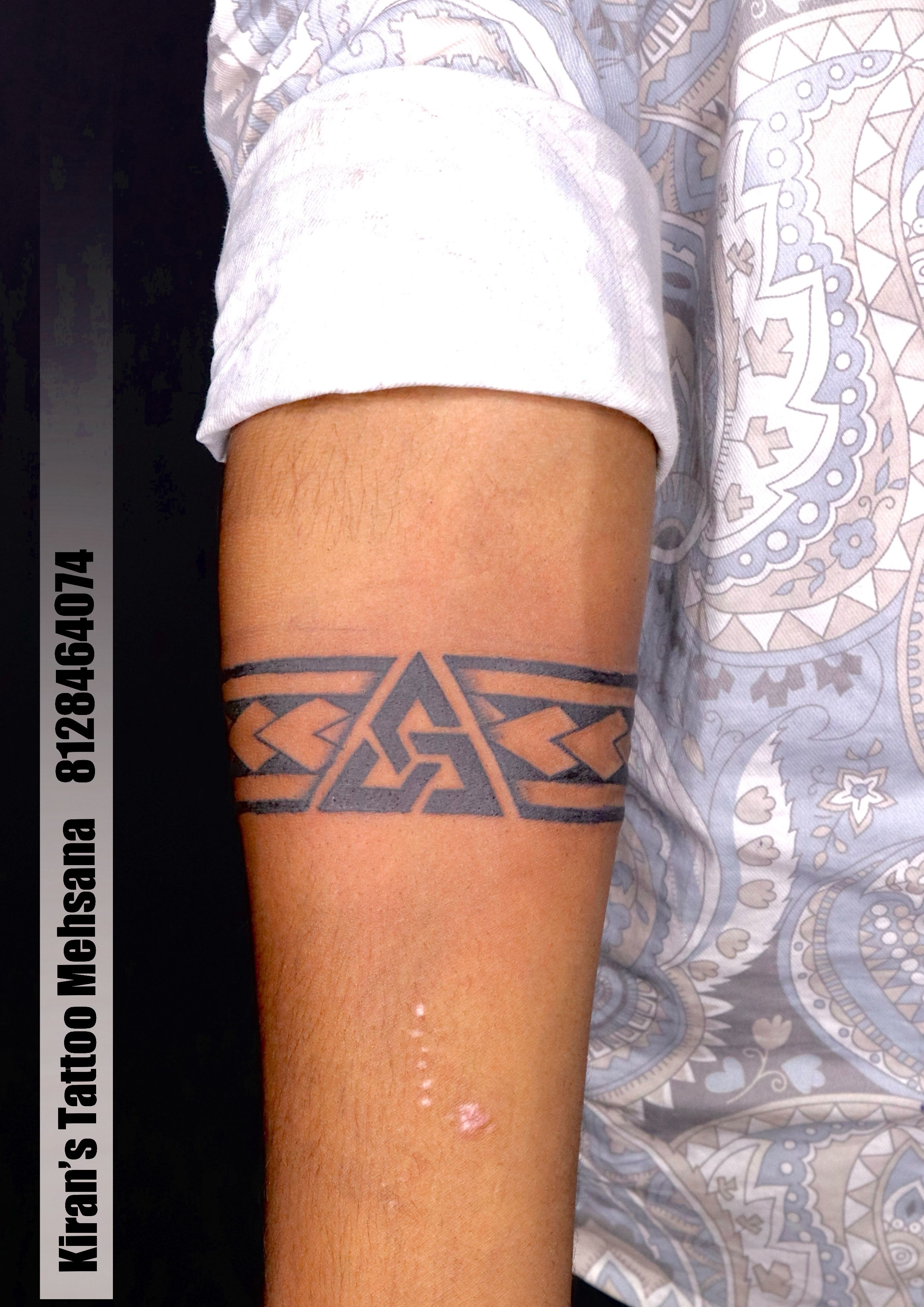 Triangle forearm band tattoo at Aman tattoo arts 9078999135 Home  appointment available #amantattooarts #armbandtattoos  #armbandtattoodesign... | By Aman Tattoo ArtsFacebook