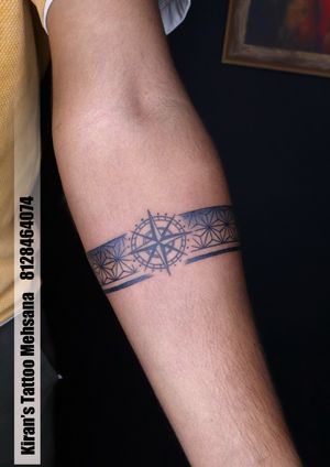 band tattoo | arm band tattoo | hand tattoo | tattoo for boys | tattu | tatu | tettu | mehsana | gujrat | compass tattoo | compass band tattoo 