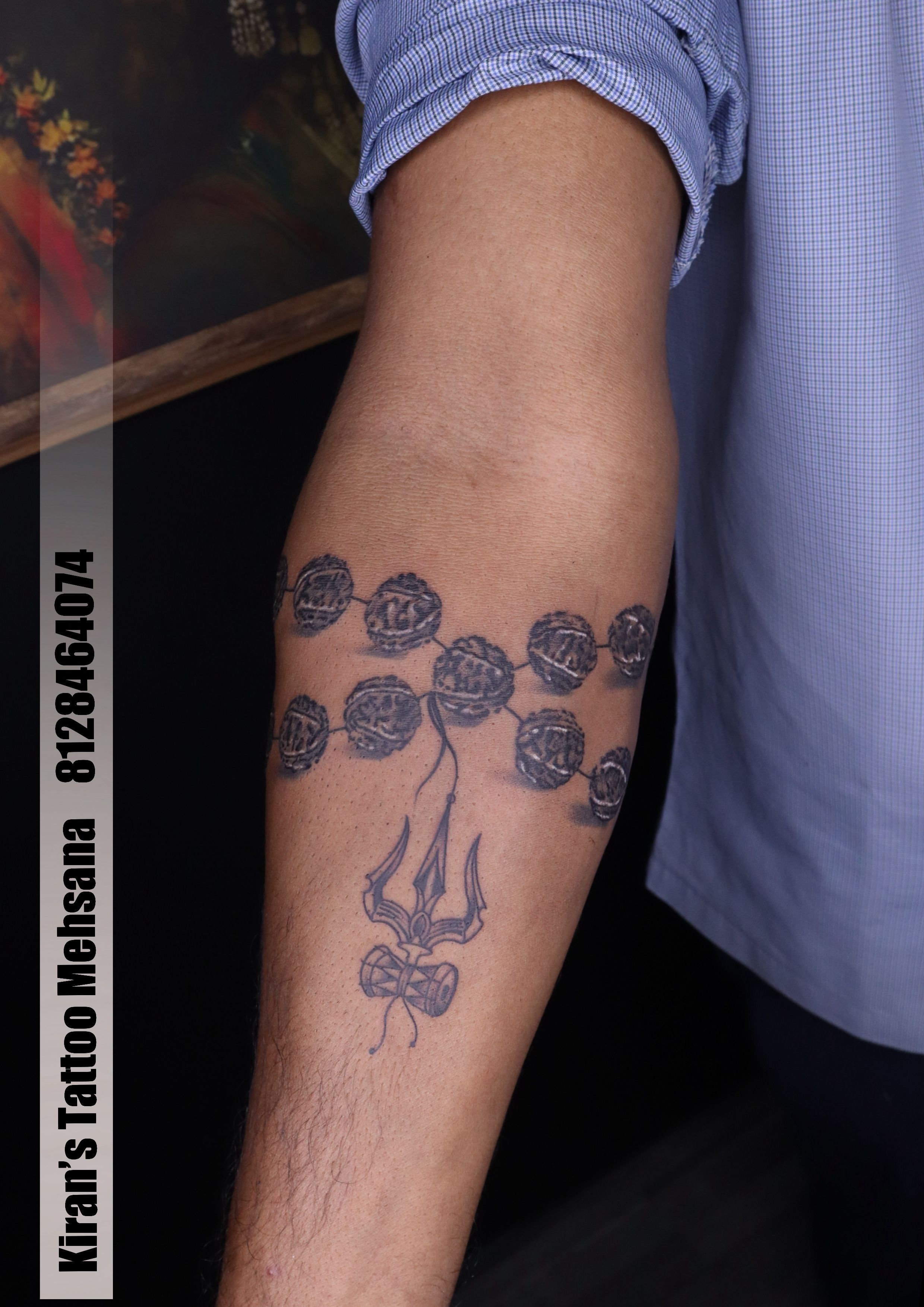 Rudraksha Armband Tattoo | Arm band tattoo, Forearm band tattoos, Band  tattoos for men