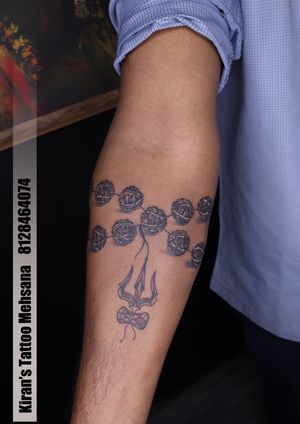 rudrax tattoo | rudrax band tattoo | trishul tattoo | namd tattoo | mahadev band tattoo | mahadev tattoo 