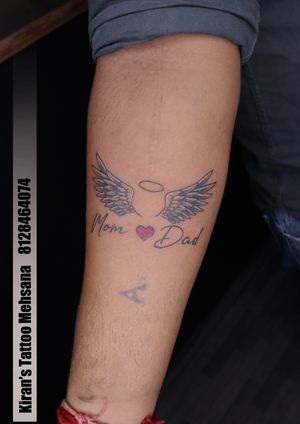 mom dad tattoo | mom tattoo | dad tattoo | wings tattoo | mehsana tattoo | mehsana | gujarat | india 