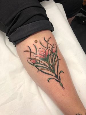Get a stunning and intricate floral tattoo inspired by art nouveau and created by the talented artist Elena Mameri.