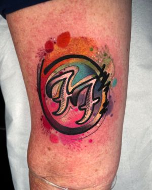 Watercolour Foo fighters band logo