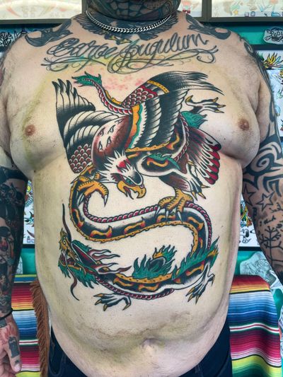 Traditional eagle and dragon front piece