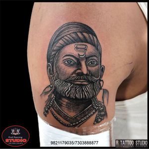 Chhatrapati shivaji maharaj portrait tattoo..#chatrapati #chatrapatishambhuraje #maharaj #shivajimaharaj #chatrapatishivajimaharaj #shivaji #chatrapatishivaji #chatrapatisambhajimaharaj   #sambhaji #maratha #tattoo #tattooed #tattooing #tattooidea #tattooideas #tattoogallery #art #artist #artwork #rtattoo #rtattoos #rtattoostudio #ghatkopar #ghatkoparwest #mumbai #india