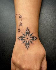 Floral Tattoo with Vine