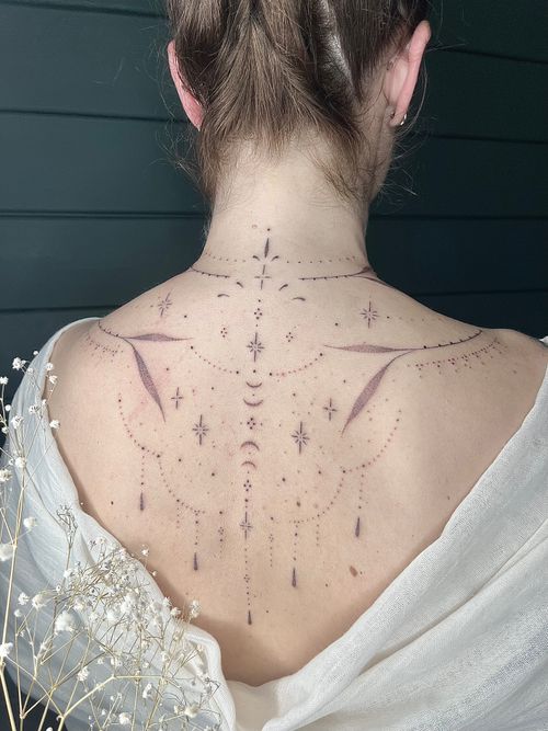 Celestial Back Tattoo