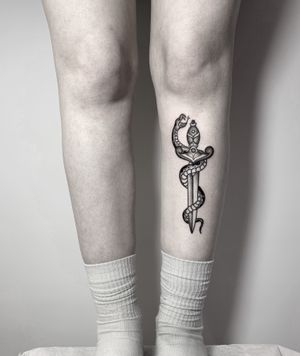 Traditional snake and dagger