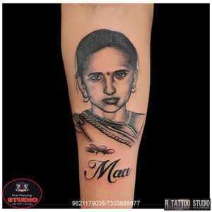 Mother Portrait tattoo..#mother #life #everything #love #world #emotions #motherlove #motherportrait #portrait #portraittattoo #tattoo #tattooed #tattooing #tattooidea #tattooideas #tattoogallery #artist #artwork #rtattoo #rtattoos #rtattoostudio #ghatkopar #ghatkoparwest #mumbai #india