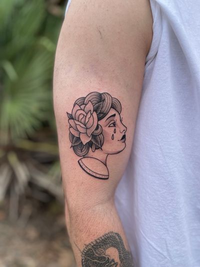 Traditional style woman’s head
