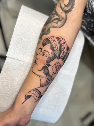 Traditional style woman’s head 