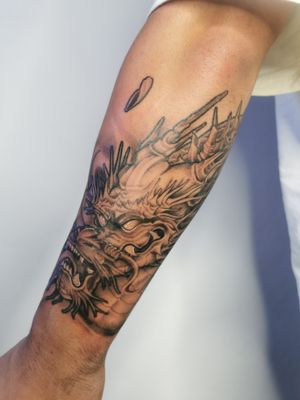 Japanese dragon Send DM for more works like this #dragon #tattoo #tattoed #tattooers #tattoing #ukartist #uktattoo 