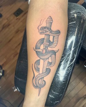 Snake & dagger (just did the tattoo not the design)