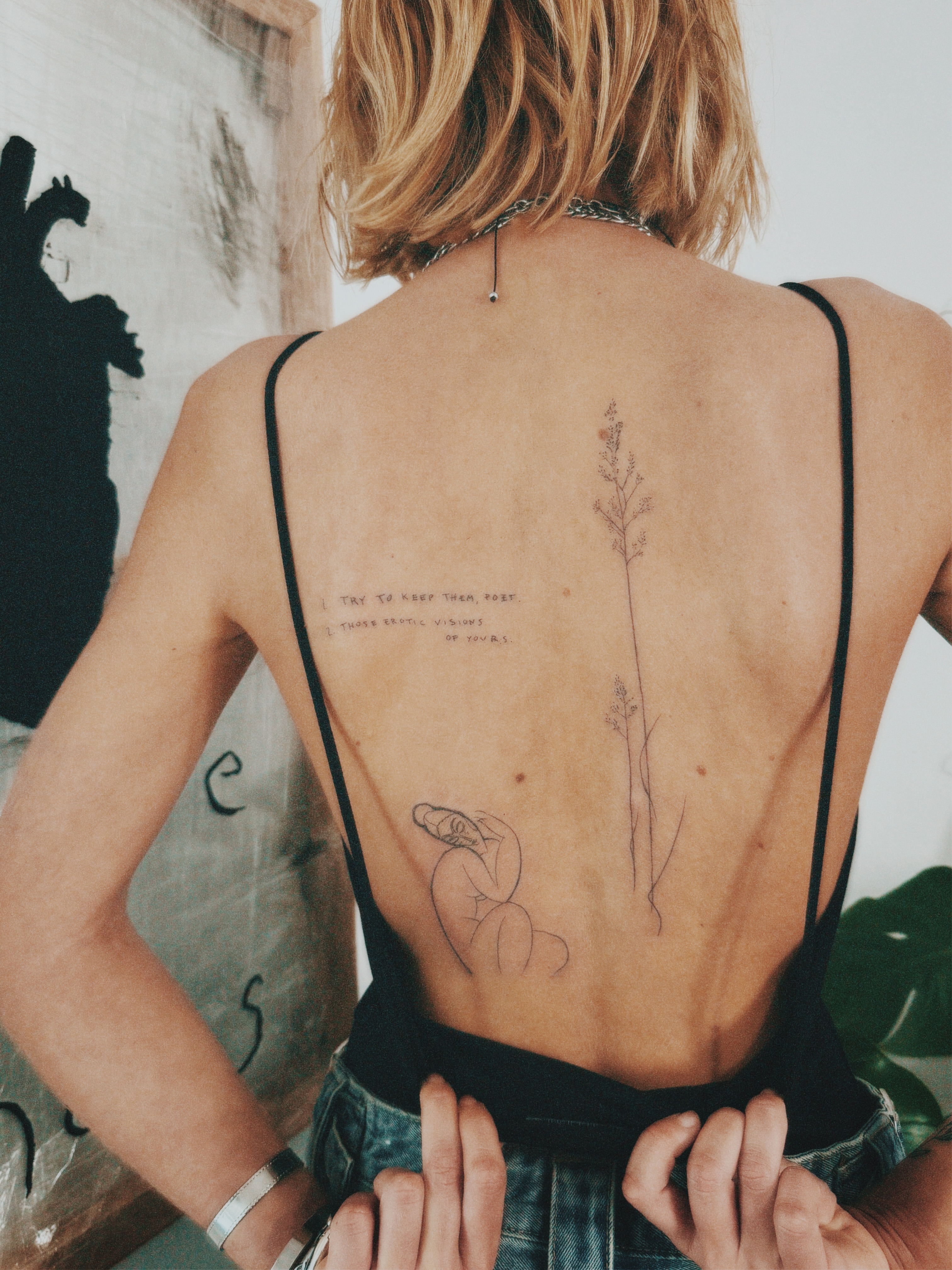 delicate sticker back tats🤎 | Instagram