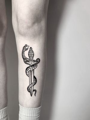 Traditional snake and dagger