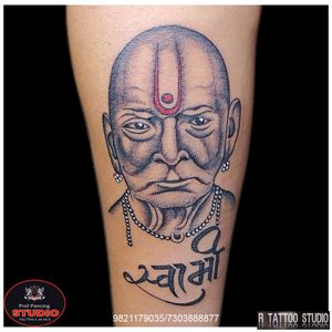 Shree Swami Samarth Portrait Tattoo.. #shree #swami #samarth #portrait #swami #callygraphy #tattoo #tattooed #tattooing #tattooidea #tattooideas #tattoogallery #art #artist #artwork #rtattoo #rtattoos #rtattoostudio #ghatkopar #ghatkoparwest #mumbai #india