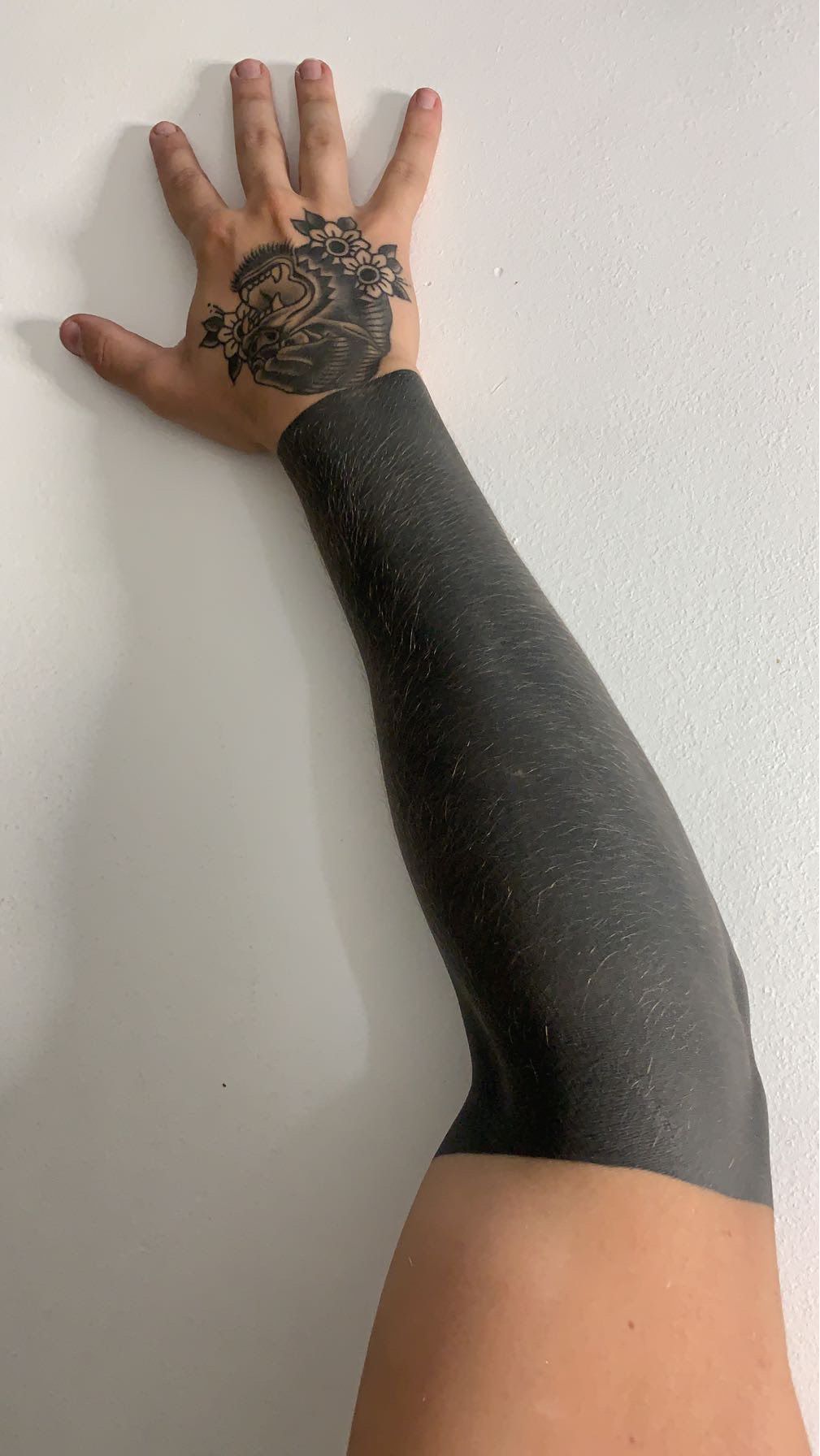 healing black out tattoo. arm is now complete(kindof) : r/bodymods