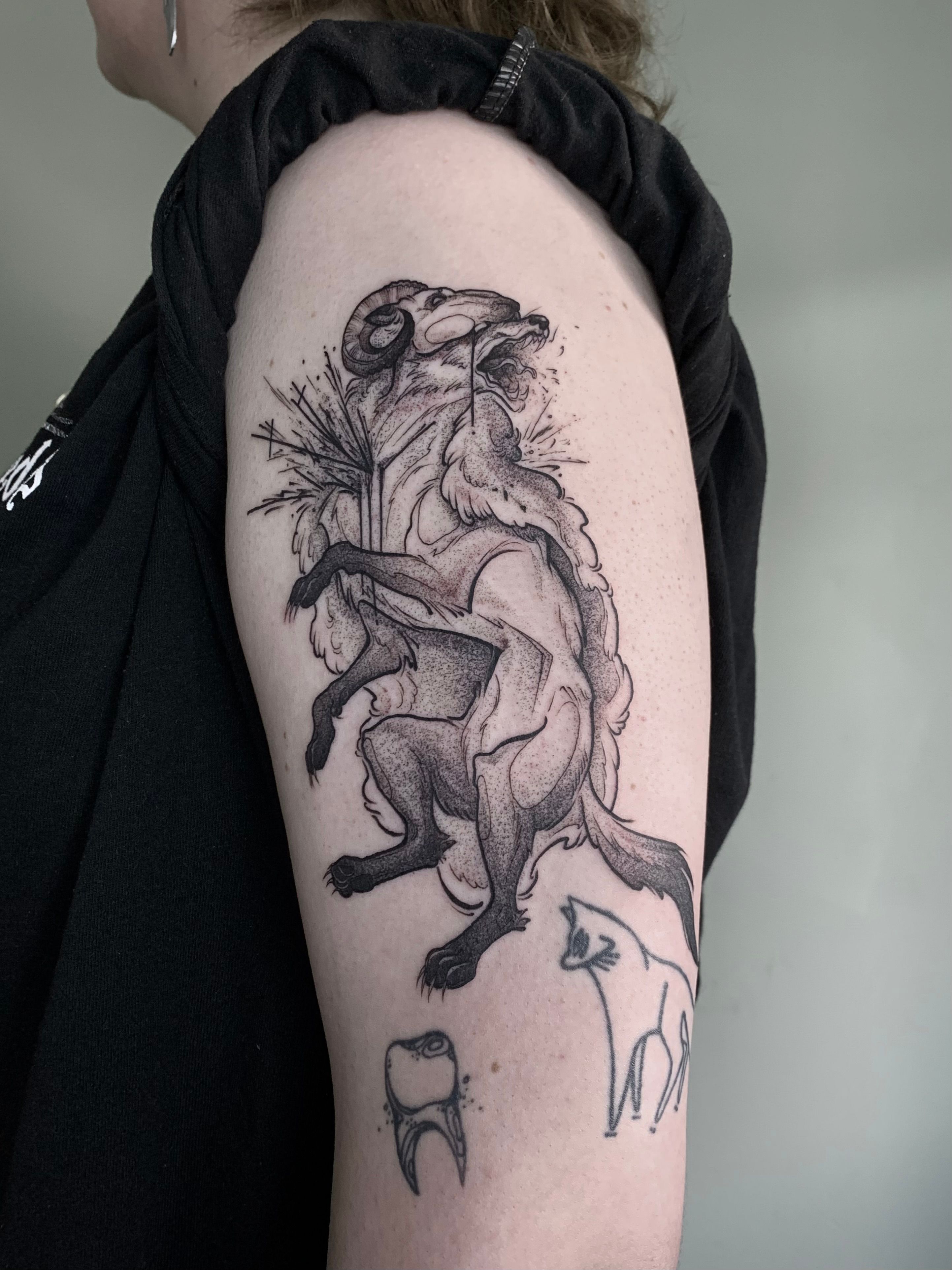 An evil horse to show that I can also do stuff that's not girly! :  r/TattooApprentice