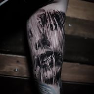 Face Under Cloth Tattoo