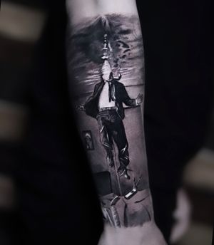 Dive into the depths with this stunning black and gray underwater tattoo, expertly done by Milan Boros.