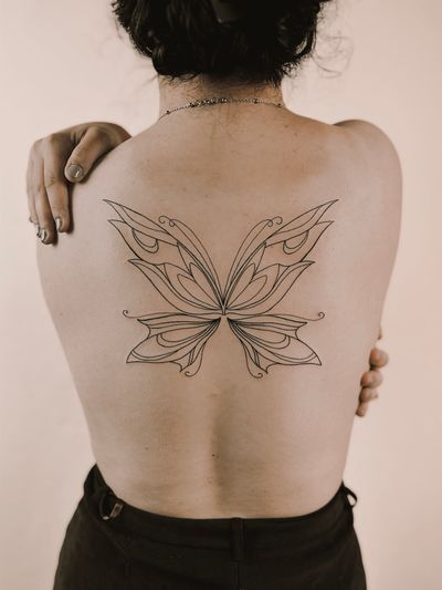fairy/butterfly wings on the back