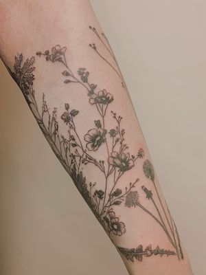 wild flora half-sleeve