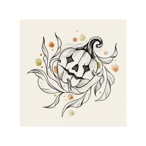 Halloween flash pumpkin with plant